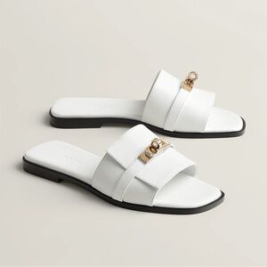 Hermes Giulia sandal in white Size 36 - NEW WITH BOX